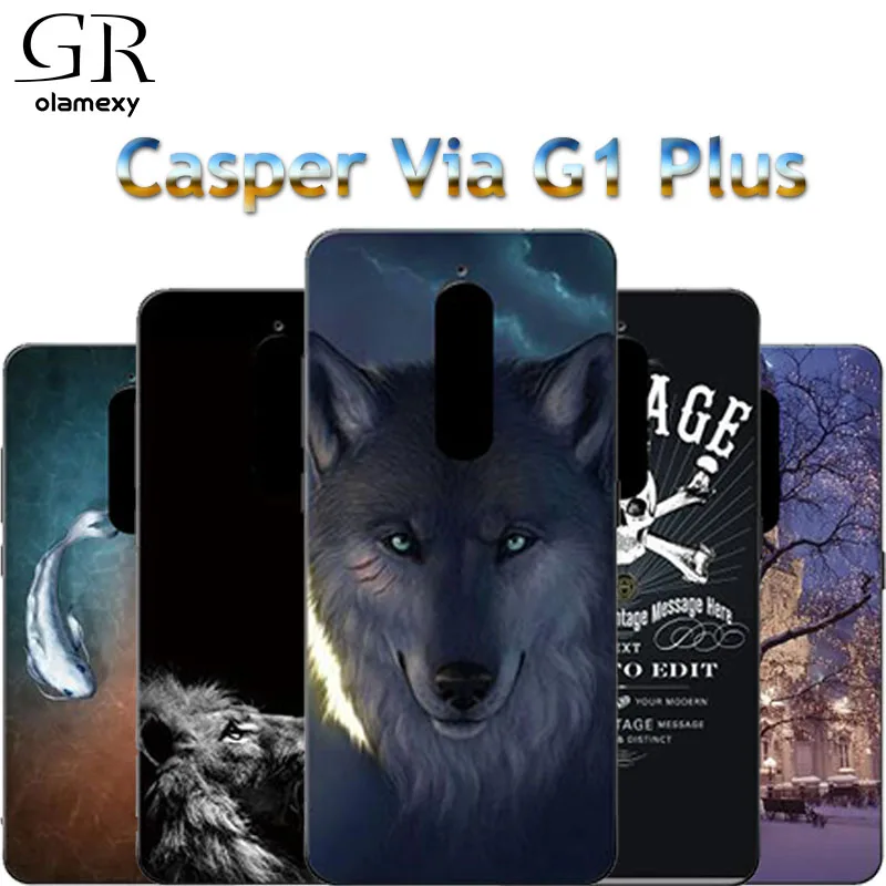 phone case for Casper Via G1 Plus G1+ soft TPU pattern draw paint Case Mobile Cover phones bag caqa funda |