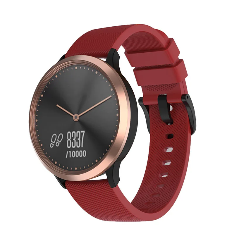 Замена ремешок для часов Силиконовый ремешок для часов Garmin Vivomove HR часы GDeals - Цвет: Красный