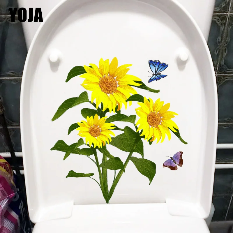 YOJA 19 5x21 1 см ручной работы Подсолнух Настенная Наклейка для детской спальни Декор