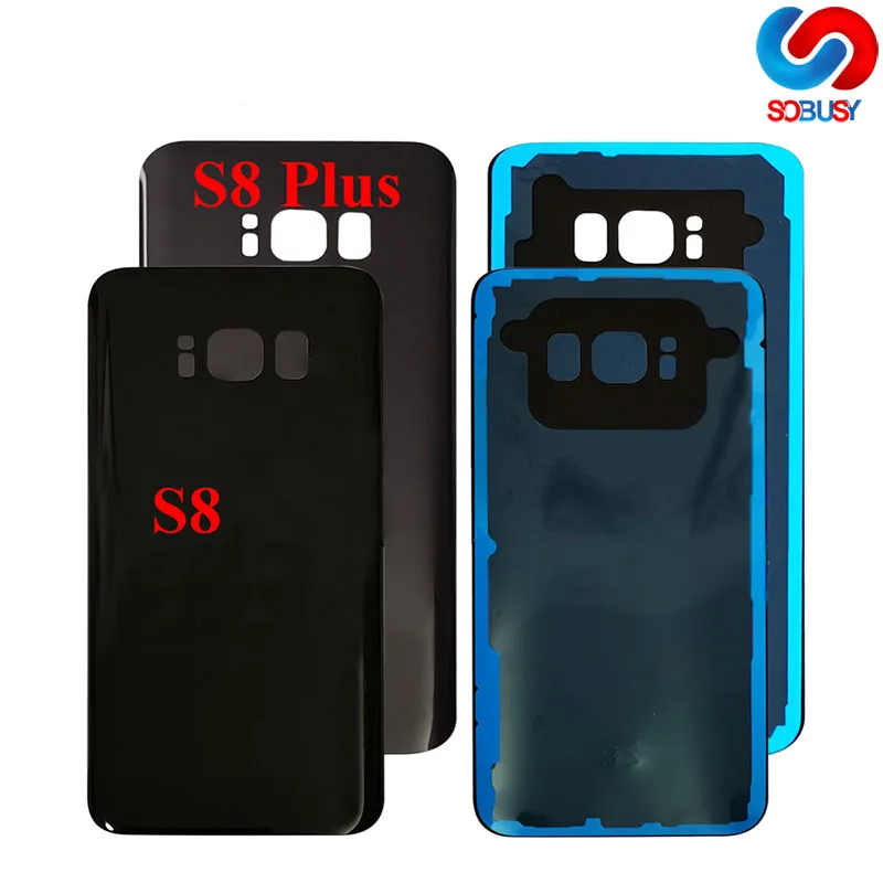 Оригинал для Samsung S8 G950F Задняя стеклянная крышка батареи Корпус Galaxy G950 задняя