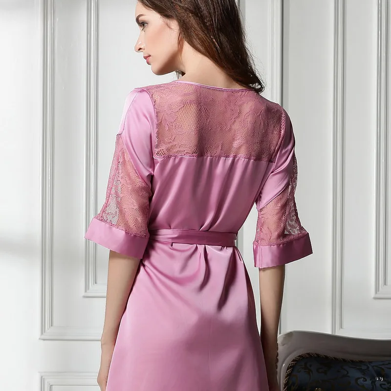 Antigone poem sexy silk pajamas female temptation charming big code Home Furnishing lace Nightgown | Женская одежда