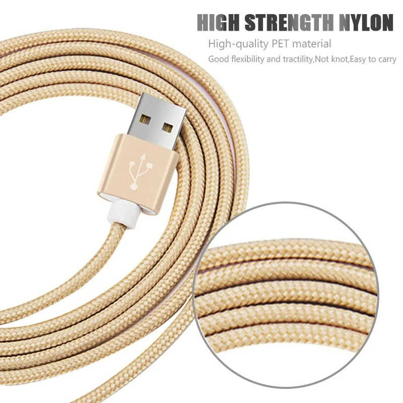 Нейлоновый Micro USB кабель для Android синхронизации данных и зарядки Allview P7 Pro P6 Energy Lite V2