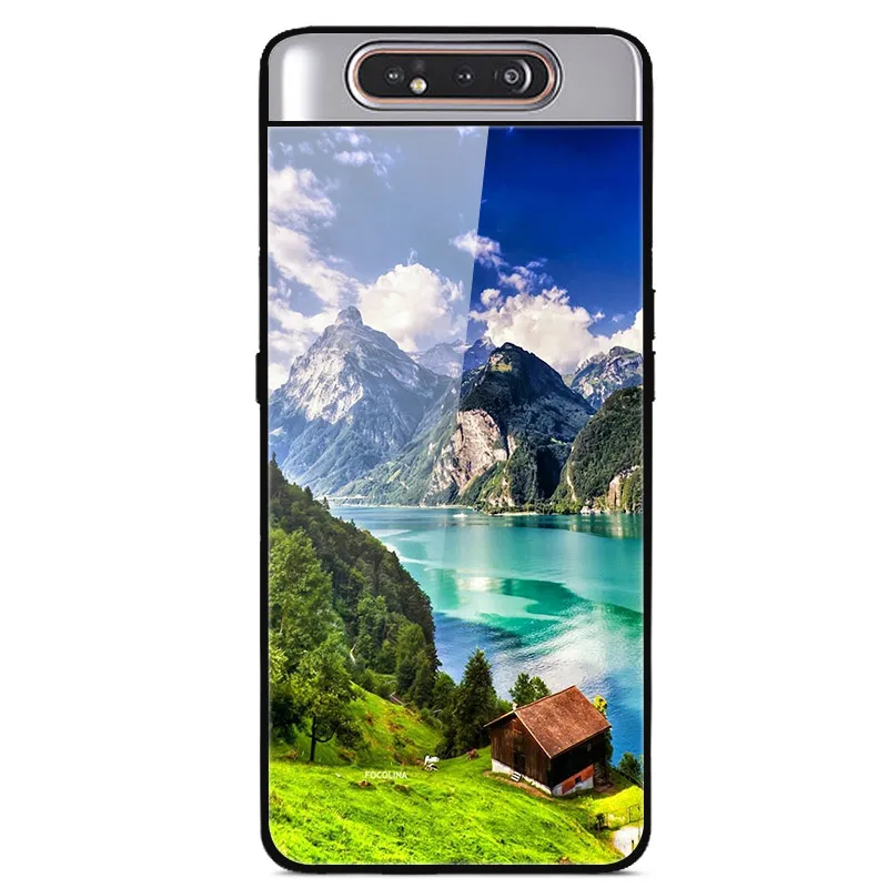 29 Для samsung Galaxy A80 чехол из закаленного стекла жесткая задняя крышка для samsung Galaxy A80 A90 SM-A805F SM A805F чехол для телефона A 80 6,7'' - Цвет: 29
