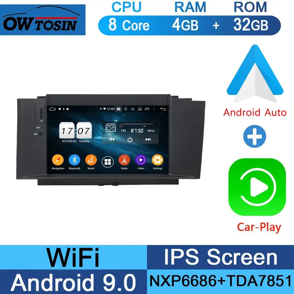 32G CarPlay Android " ips 8 ядерный 4 Гб ram+ 64 Гб rom Android 9,0 автомобильный DVD радио gps для Citroen C4 C4L DS4 2012 2013 DSP CarPlay - Цвет: 32G CarPlay Android