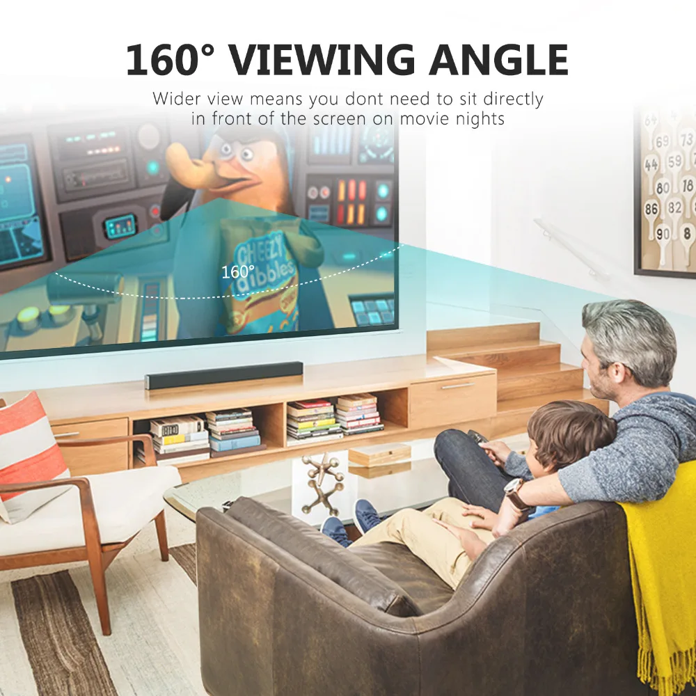 Neewer 110 дюймовый моторизированный экран для проектора с пультом дистанционного