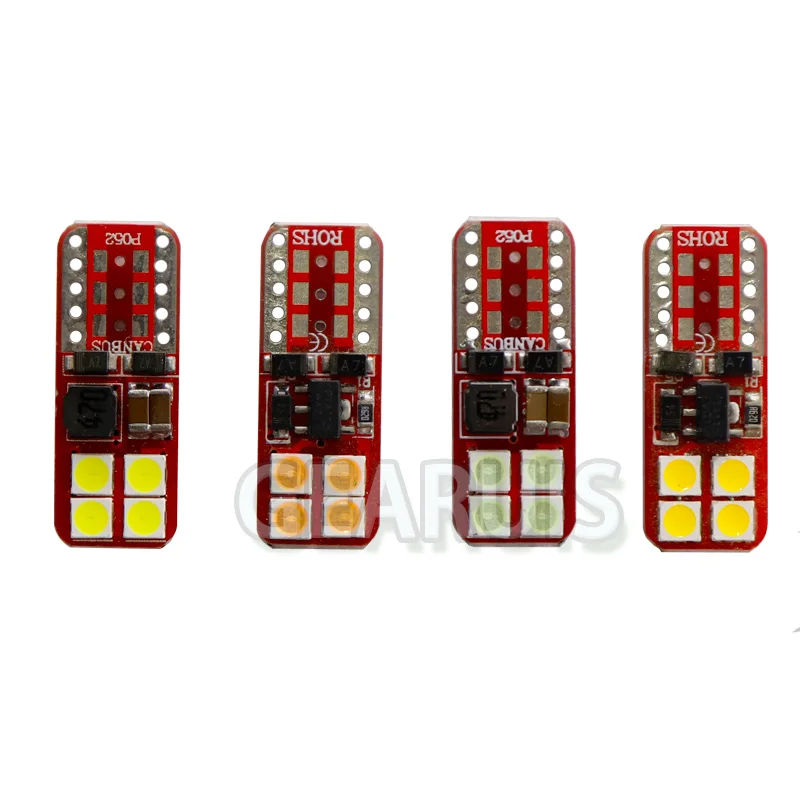 10 шт. светодиодные лампы T10 1 Вт Неполярные 168 501 W5W светодиодный 8 smd 3030 фонари для
