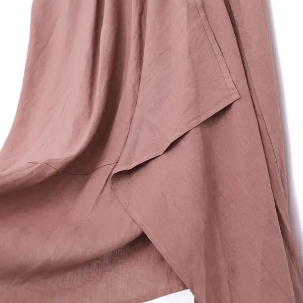 BUYKUD 2019 женские льняные длинные юбки с эластичной резинкой на талии Необычные