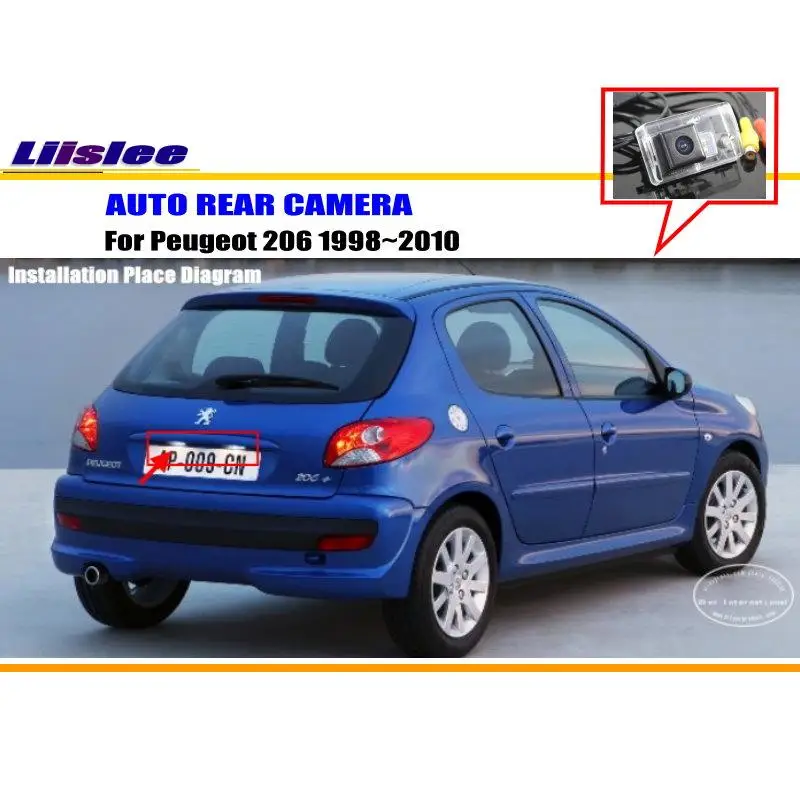 Автомобильная камера заднего вида для Peugeot 206 1998 ~ 2010 стандартная парковочная камера заднего вида HD CCD ночное видение RCA NTST PAL светильник номер...