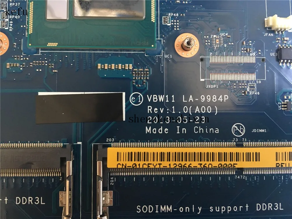 Материнская плата для ноутбука Dell Latitude 3757 5737 VBW11 LA-9984P REV.1.0 I3-4010U DDR3 | Компьютеры и