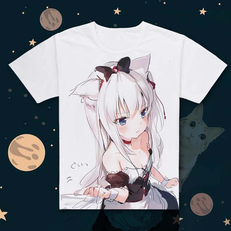 Горячая игра Azur Лэйн хамманн юбка с короткими рукавами USS Йоркская футболка крутые футболки летние топы