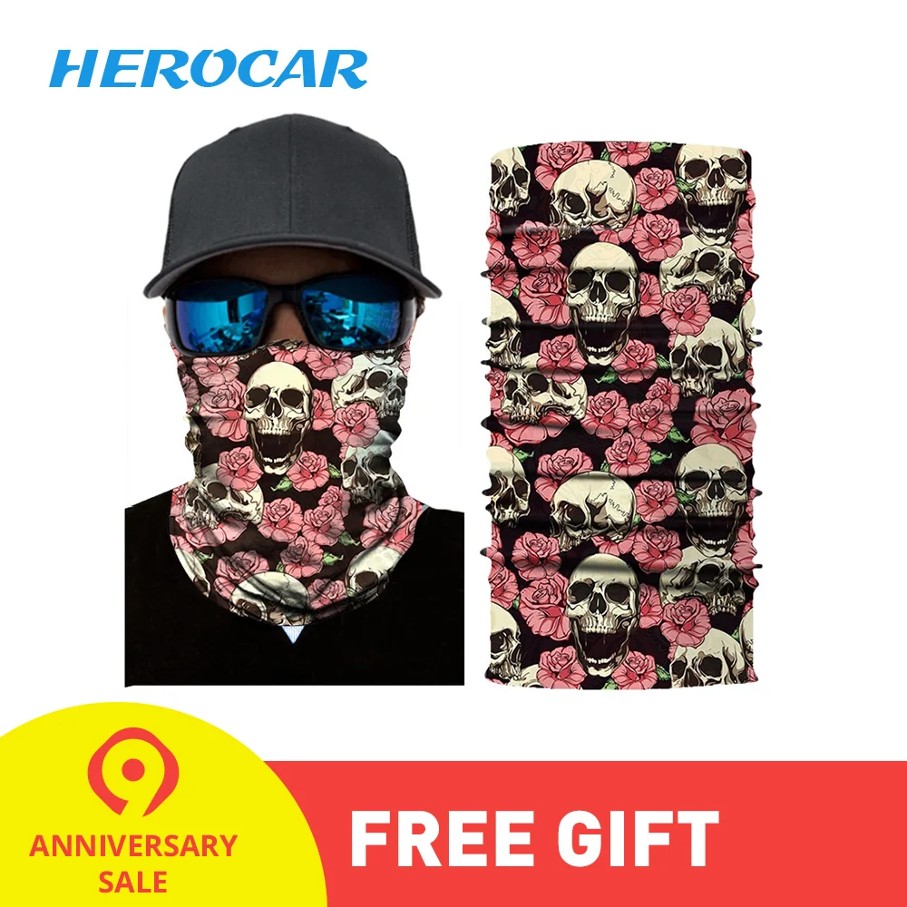 Herobiker мотоцикл Балаклава для нанесения маски на лицо щит мужчин маска череп