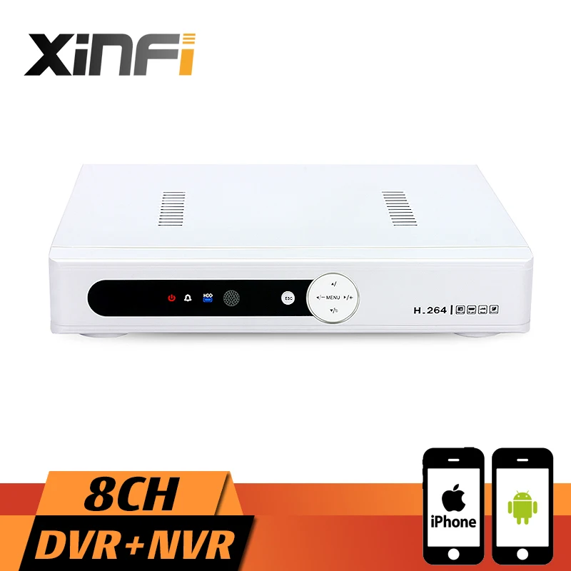 Xinfi CCTV 8CH/4CH HVR 1080P рекордер HDMI выход AHD DVR 8-канальный NVR Поддержка аналоговой камеры