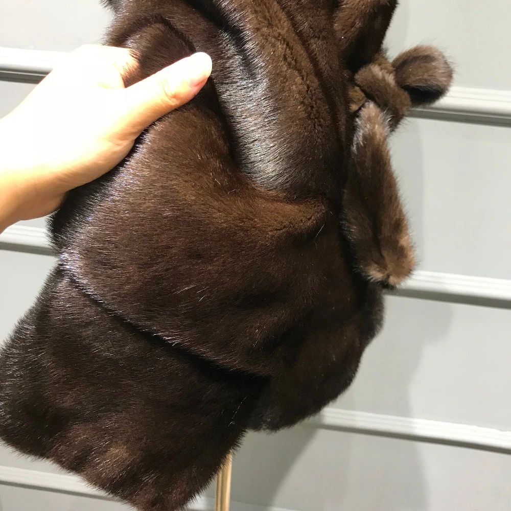 TOPFUR Winter Customized Real Fur Coat Women Natural Mink Fur Coat With Belt Full Sleeves Standard Regular Coat Women Short