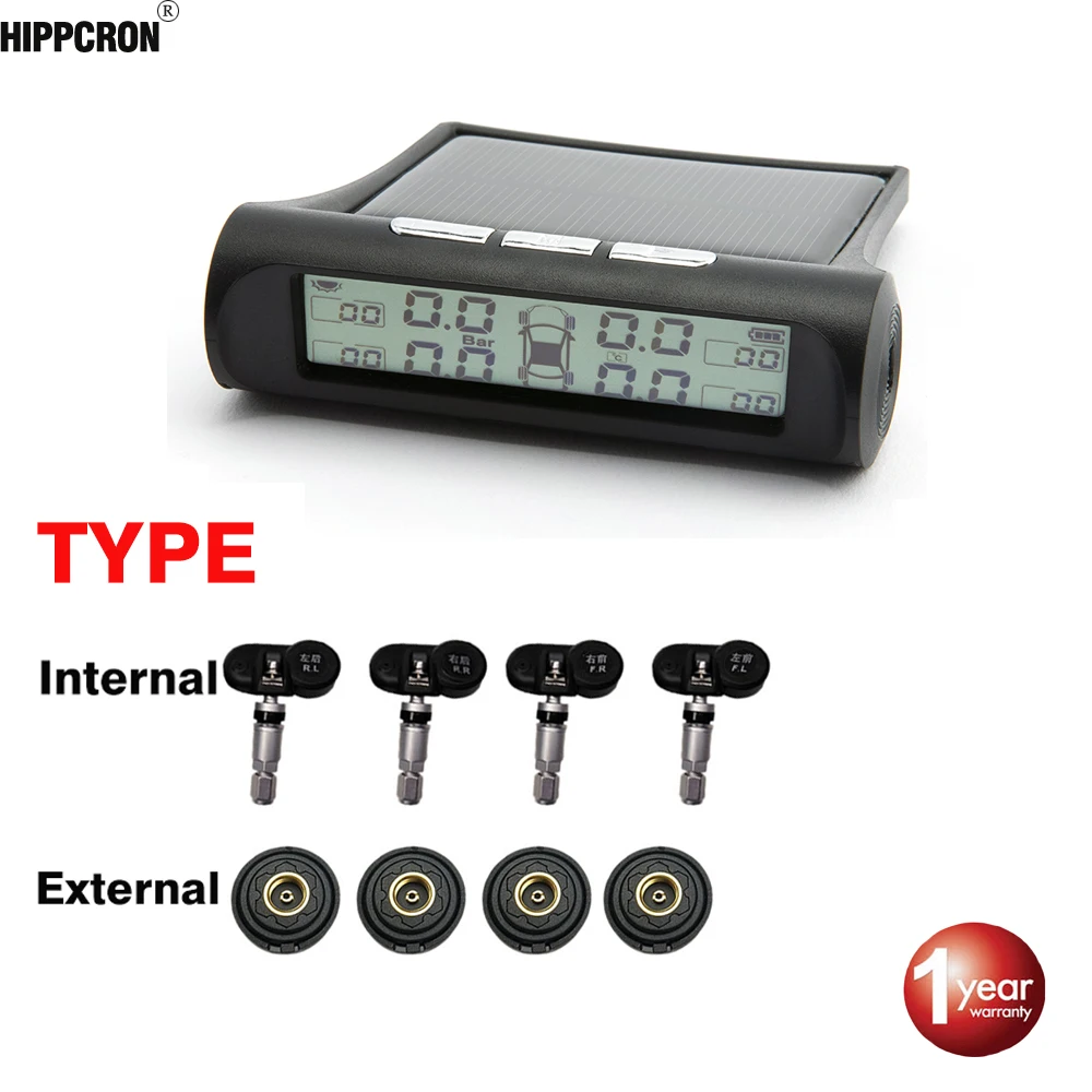 Hippcron автомобильная система контроля давления в шинах TPMS подсветка цифровой