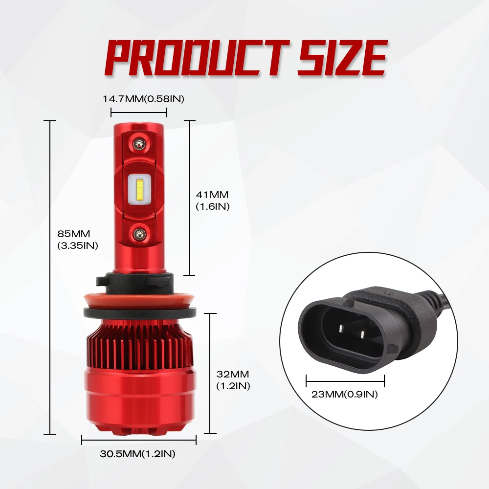 NOVSIGHT H11 H8 H9 H16 (JP) Автомобильные светодиодные фары белый 60 Вт 8000LM Play and Plug