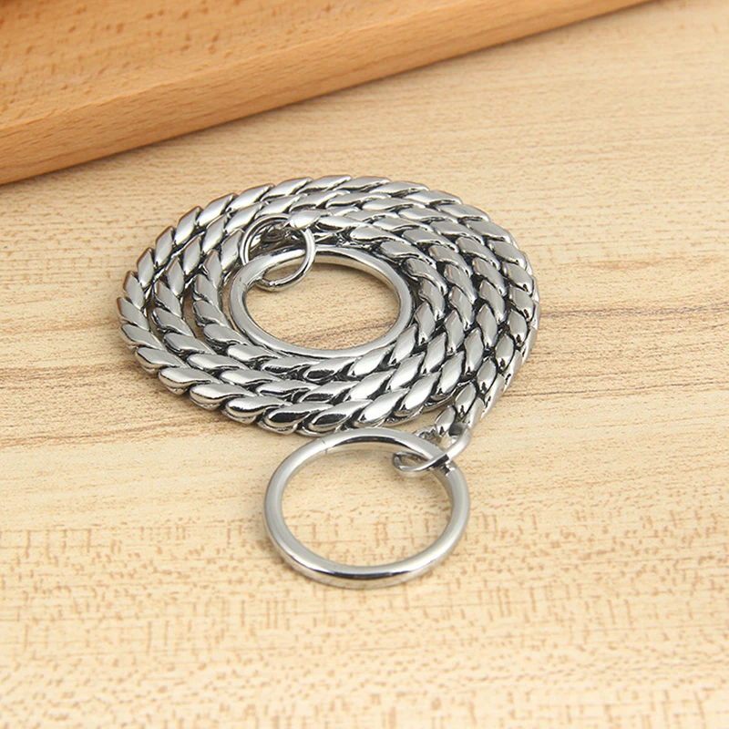 Нержавеющая сталь гладить ошейник покрытием тяги Rope Lead P цепь животное воротник Цепочки и ожерелья для маленький большой Товары для собак ошейник для собак Золотой/Серебряный /черный