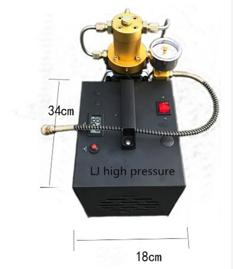 Регулируемый автоматический стоп 4500PSI 300 бар 220V110V Электрический высокого давления PCP винтовка воздушный насос водяное охлаждение Воздушный пистолет акваланг воздушный компрессор