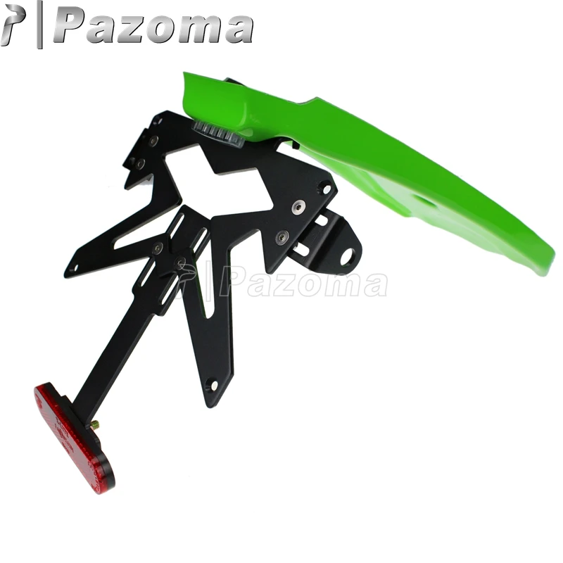 PAZOMA зеленый и черный для мотокросса Fender Eliminator/держатель номерного знака Kawasaki Ninja