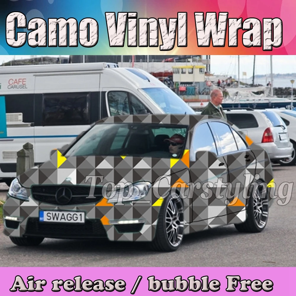 Высокое качество камуфляжная виниловая пленка для автомобиля наклейки