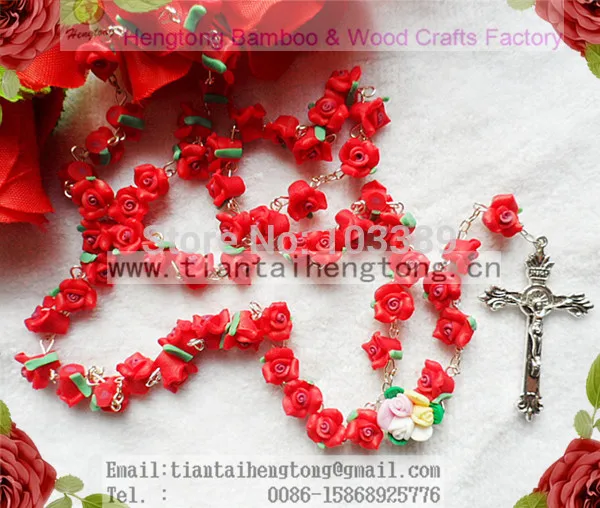 1 шт./компл. ожерелье с розариком красивые красные мягкие бусины из церами Розария