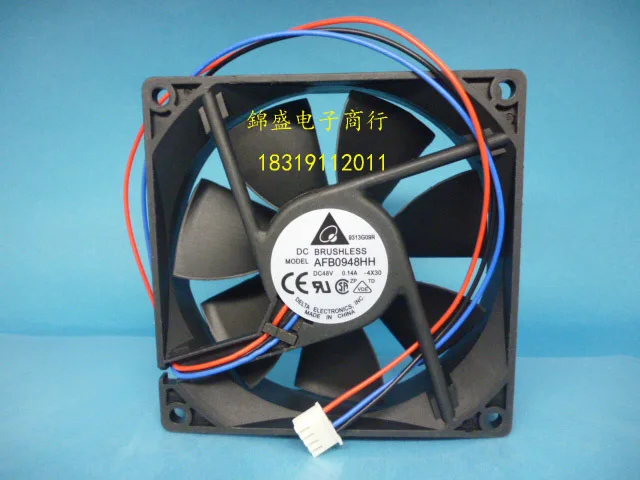 

Original Delta DC 48V 0.14A 90*90*25MM 9CM AFB0948HH 9025 (3 Line 4P) Server Cooling Fan