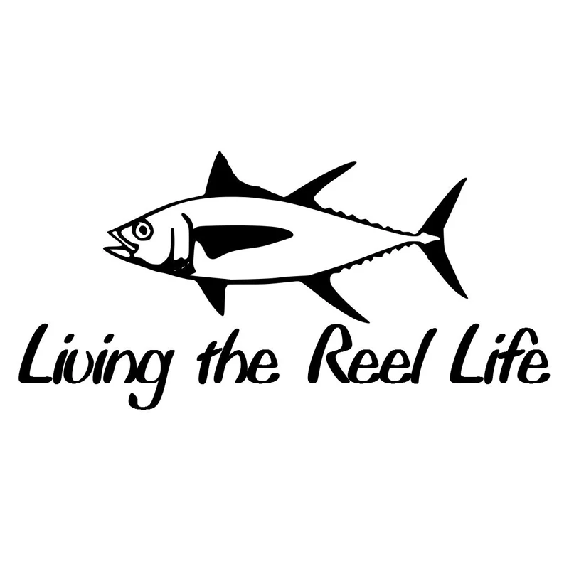 35cm Living The Reel Life Fashion Car Styling Vinyl Car Sticker