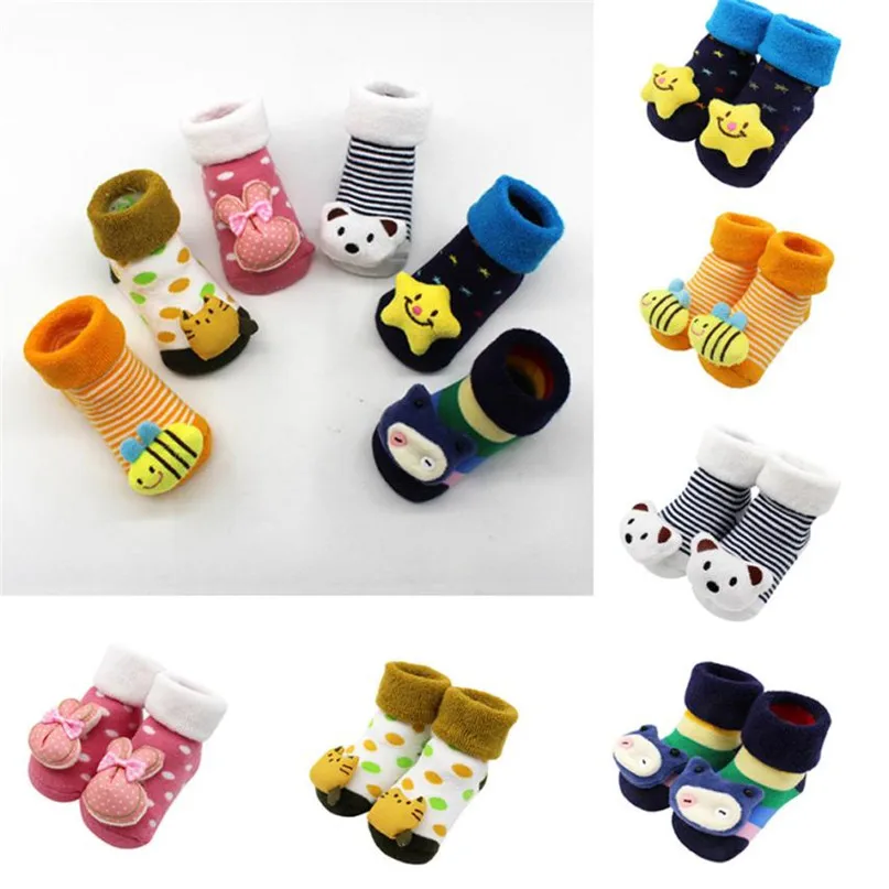 6 видов цветов носки для малышей противоскользящие тапочки новорожденных