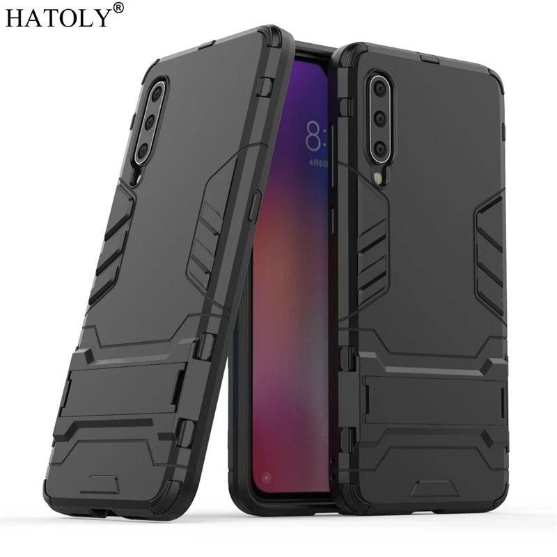 Чехол для Xiaomi Mi 9 резиновый армированный защитный чехол телефона с роботом