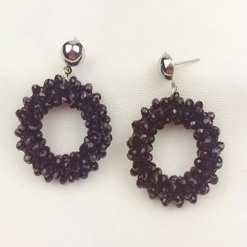 Золотой цвет Новые серьги для aretes largos, большие длинные серьги в стиле барокко для женщин, рождественские Висячие красные висячие серьги с кристаллами - Окраска металла: Золотой цвет