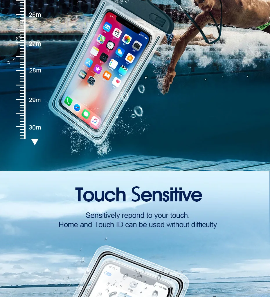 Сумки для плавания водонепроницаемый чехол для телефона huawei P30 P9 P20 P10 Lite чехол для huawei P Smart mate 20 10 Pro для моделей 4,0-6,5 Дюймов
