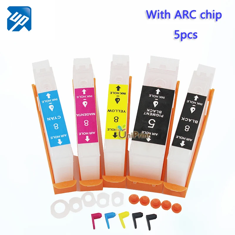 5sets PGI 5 CLI 8 refillable Ink cartridge for canon ip4200/ip4300/ip5200/ ip5300/mp500/mp530/mp600/mp800/mp810 with ARC chip | Компьютеры