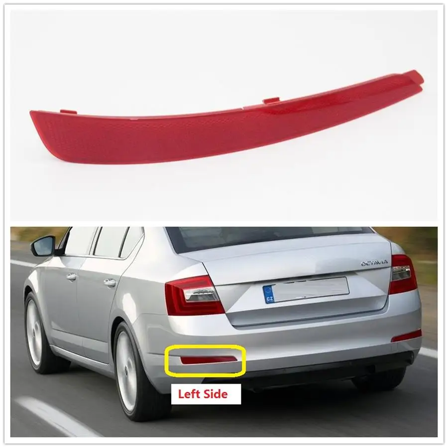 Левая сторона для Skoda Octavia 5E A6 A7 2013 автомобильный Стайлинг задний бампер отражатель светильник