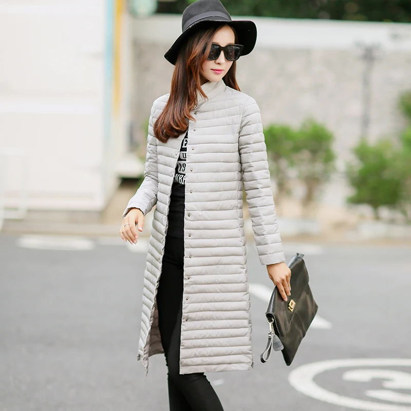 2017 длинные зимние стеганые парки пальто с воротником стойкой женские куртки