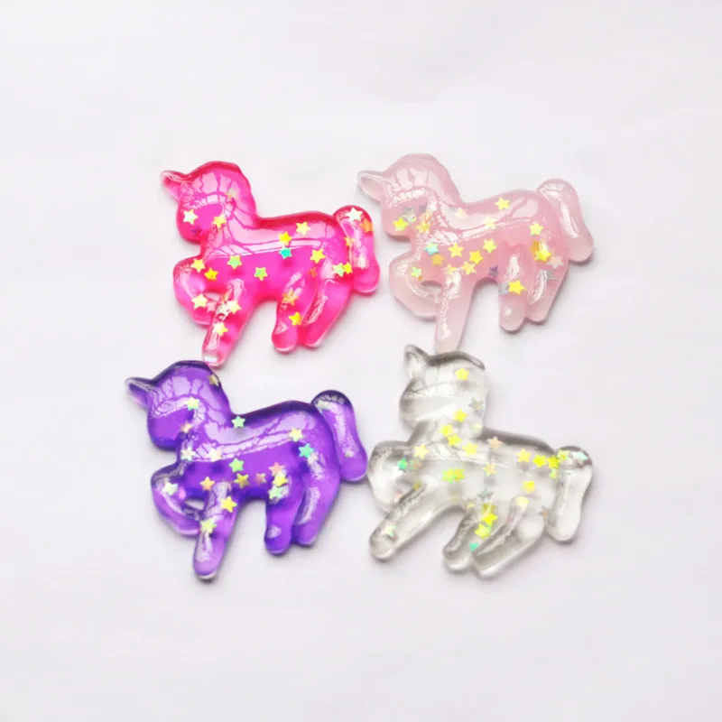 20 шт flatback смола единорог кабошон ювелирные изделия серьги ожерелье поставки в