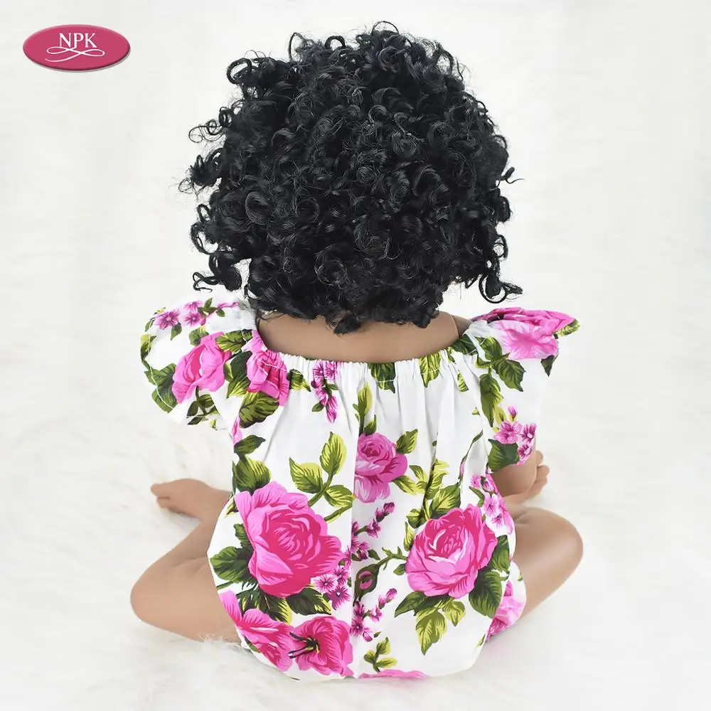 NPK полная силиконовая кукла Reborn Girl Baby Fashion Dolls Bathe игрушки для детей 55 см