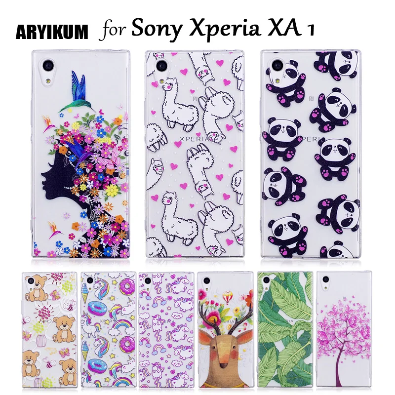 ARYIKUM Luxury Cartoon Case For Sony Xperia XA1 XA 1 XperiaXA1 Dual G3112 G3121 Silicone Gold Pink Cover Soni eXperia |