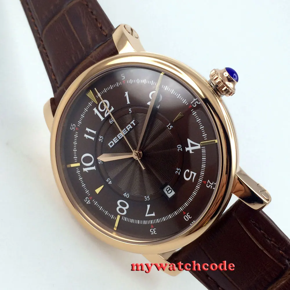 Часы мужские автоматические с покрытием из розового золота 43 мм | Наручные часы