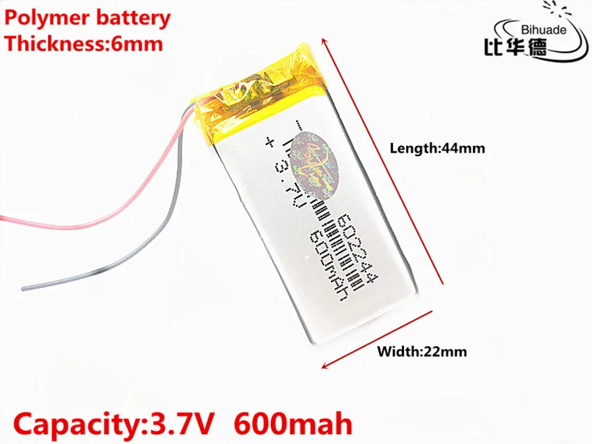 3 7 V 600mAh 602244 литий-полимерный литий-ионный аккумулятор Lipo ячейки для автомобиля