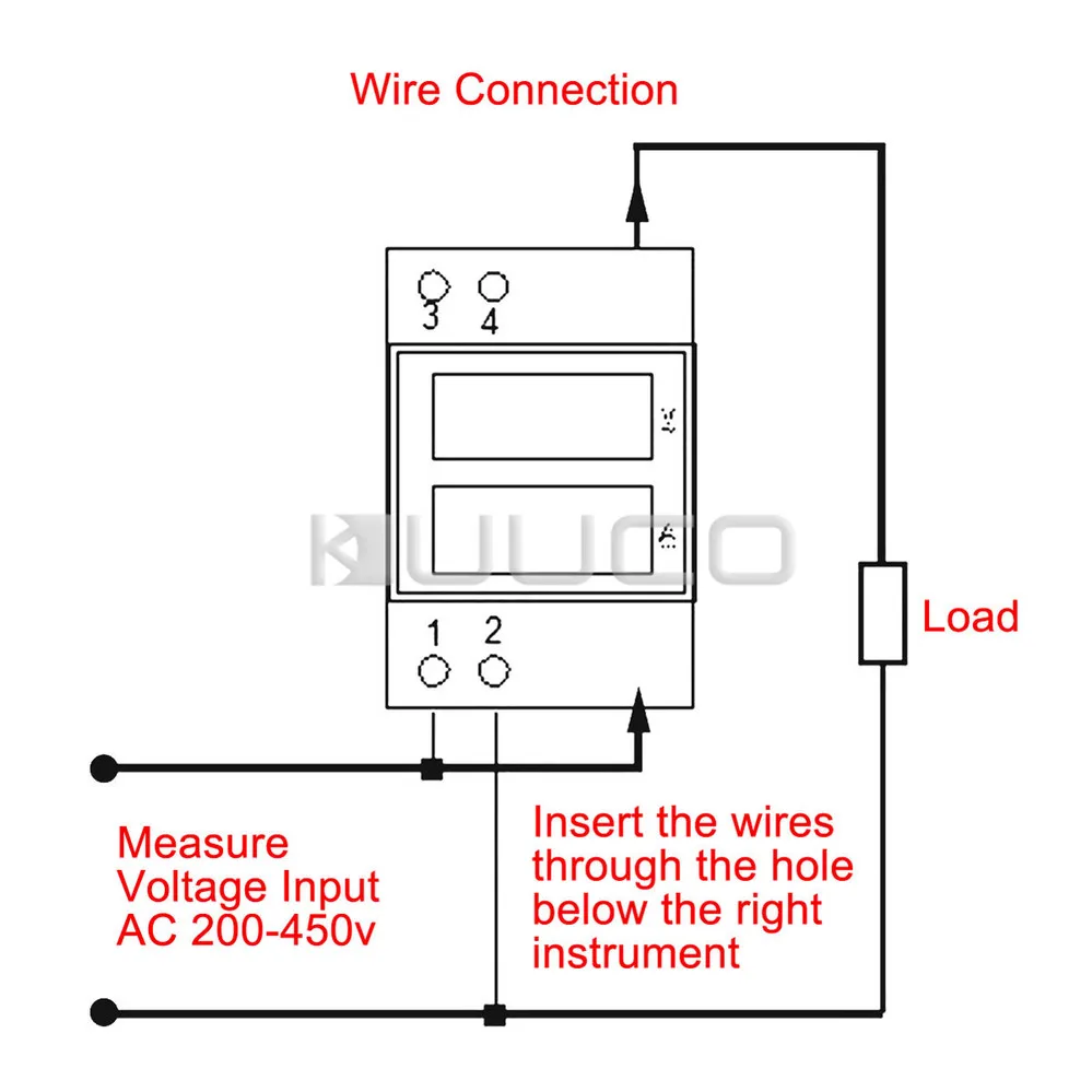 

5 PCS/LOT 2in1 Voltmeter Ammeter AC 220V/380V 200~450V/100A Digital Voltage Current Meter Dual display Multimeter/Tester