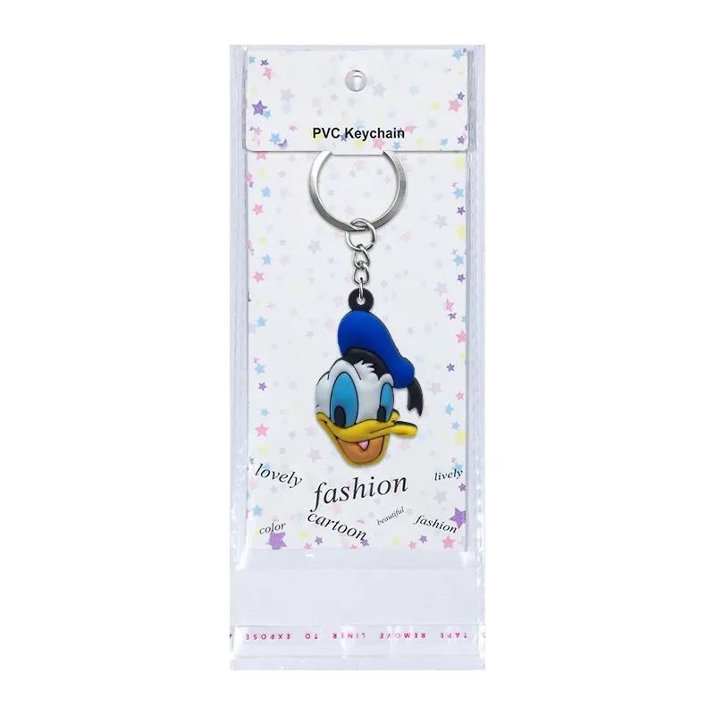 7003-04 6pcs 6 шт./лот, брелок для ключей с рисунком Минни, ПВХ, аниме, рисунок Микки, брелок для ключей, брелок, подарок для женщин, Упаковка для подарков - Color: 7003-04 6pcs