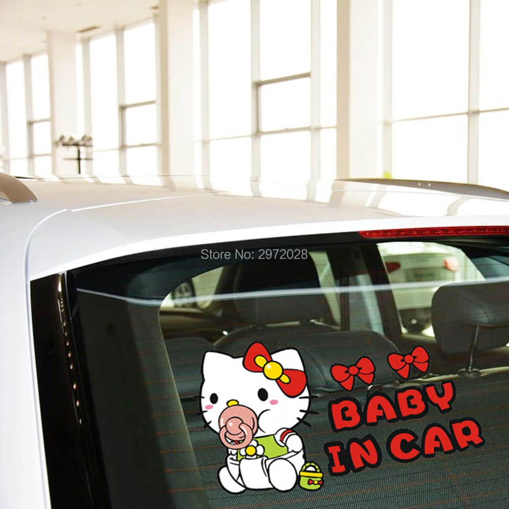 10 х Автомобильное Стайлинг рисунок Hello Kitty с соской в рот ребенка бампер тела