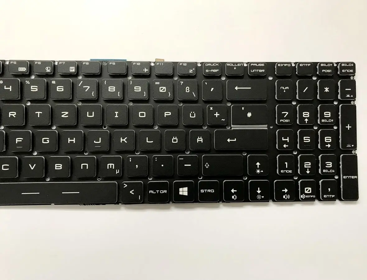 Новый Deutsch Tastatur для MSI Gaming GT62 GT72 GE62 GE72 GS60 GS70 GL62 GL72 GP62 GP72 CX62 WS60 с Цветной подсветкой |