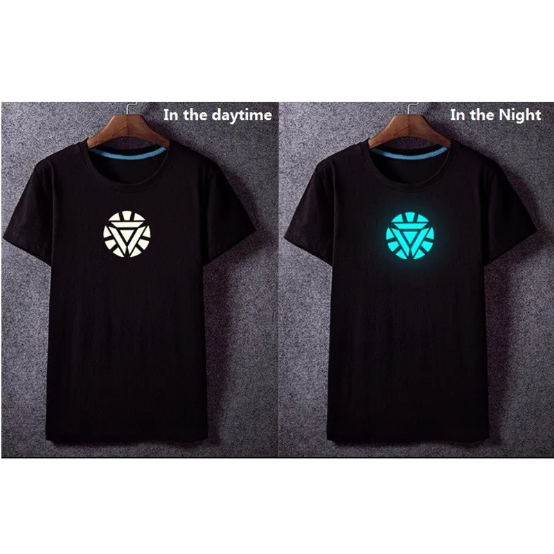 100% хлопок мужские летние люминесцентные Luckyl арабские цифры футболки с коротким