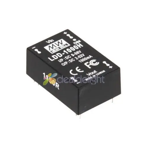 10pcs Meanwell LDD-1000H DC Constant Current Step-Down LED Driver input:DC 9-56V,output:DC 2-52V