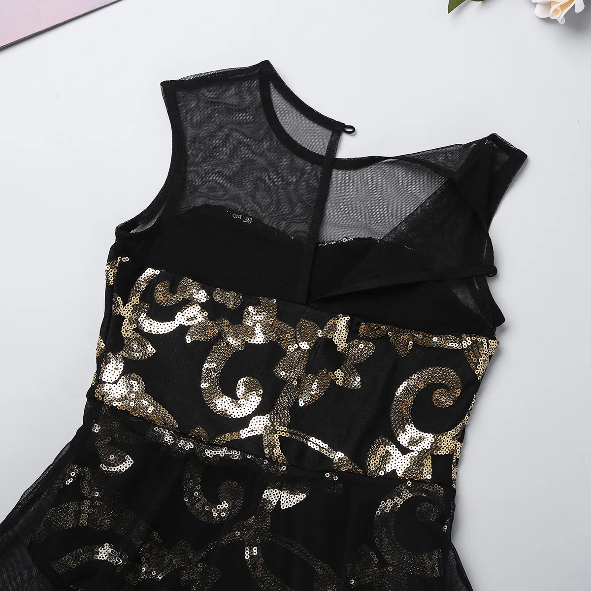 Teen Girls lyrical Dress Praise Dance Dress Lyrical Costume Floral Sequins Tank Leotard Skirt for Gymnastics Leotard for Girls