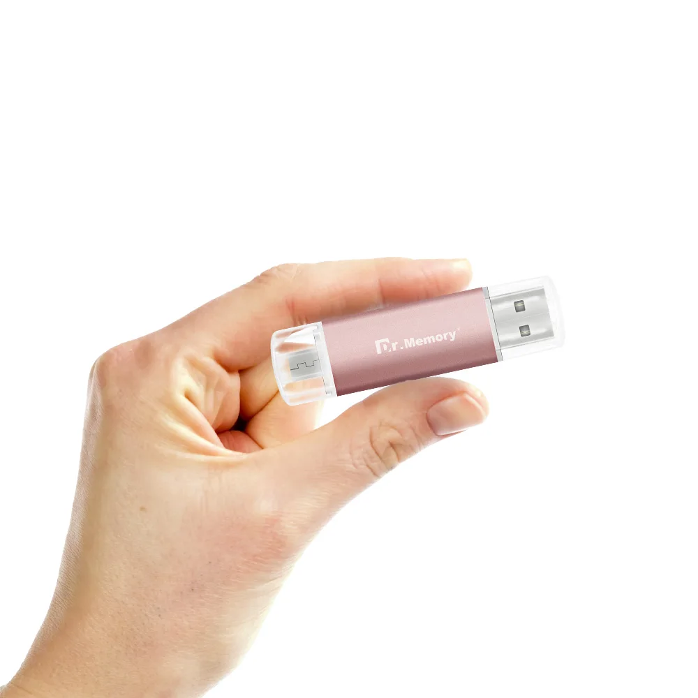 Rose Gold OTG USB OTG USB флеш-накопитель 32 ГБ для мобильного телефона Android, металлические цветные флешки 64 ГБ, карта памяти 4 ГБ 8 ГБ 16 ГБ, флеш-накопители для samsung - Цвет: Rose Gold OTG USB