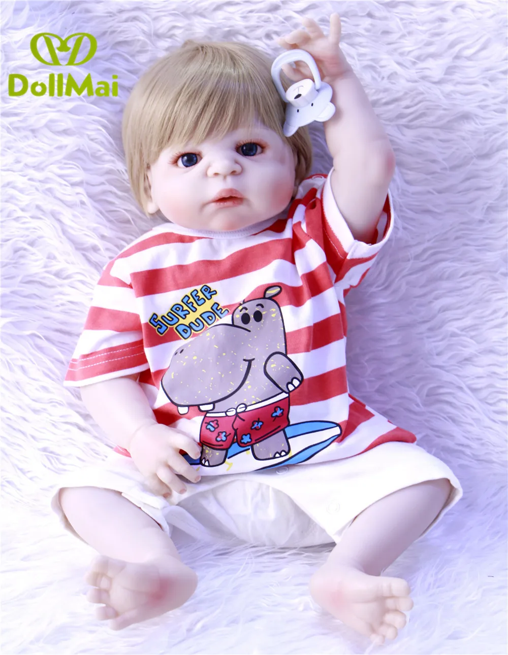 

55cm full Silicone Reborn Sleeping Baby Doll Kids Playmate Gift for Girls Baby Alive Soft Toys for Bouquets Doll Bebe Reborn Toy