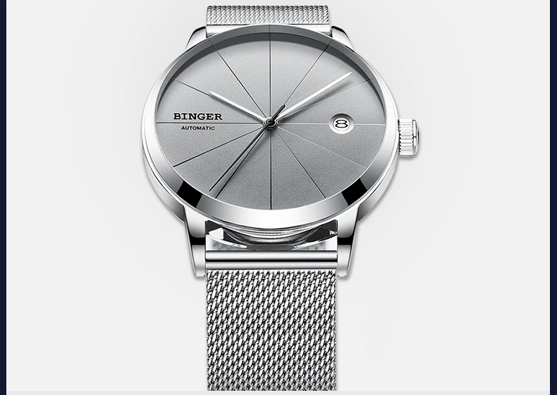 Switzerland BINGER мужские часы Топ люксовый бренд Япония Seiko автоматическое механическое движение часы досуг бизнес синий horloges