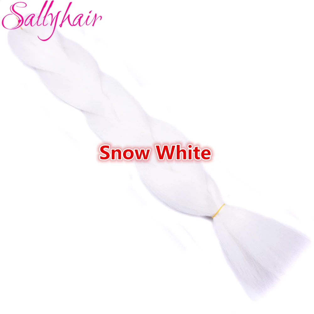 Sallyhair, 24 дюйма, Омбре, плетение волос, 3 тона, черный, синий, серебряный цвет, огромные косички, высокотемпературное волокно, синтетические волосы для наращивания - Цвет: Кофейный коричневый/24#