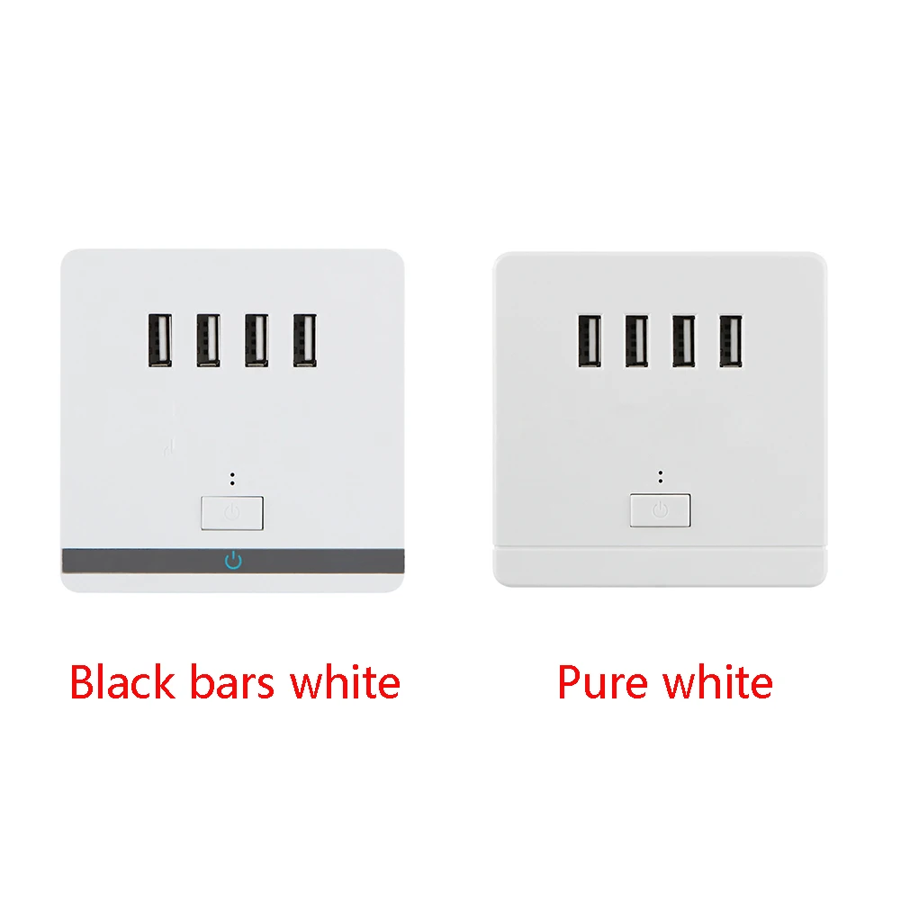 220 В до 5 USB разъем с выключателем Led зарядное устройство на стене Outlet мощность Receptle